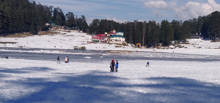 Frozen Khajjiar Lake